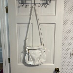 Jessica Simpson White Crossbody Bag with Adjustable Strap